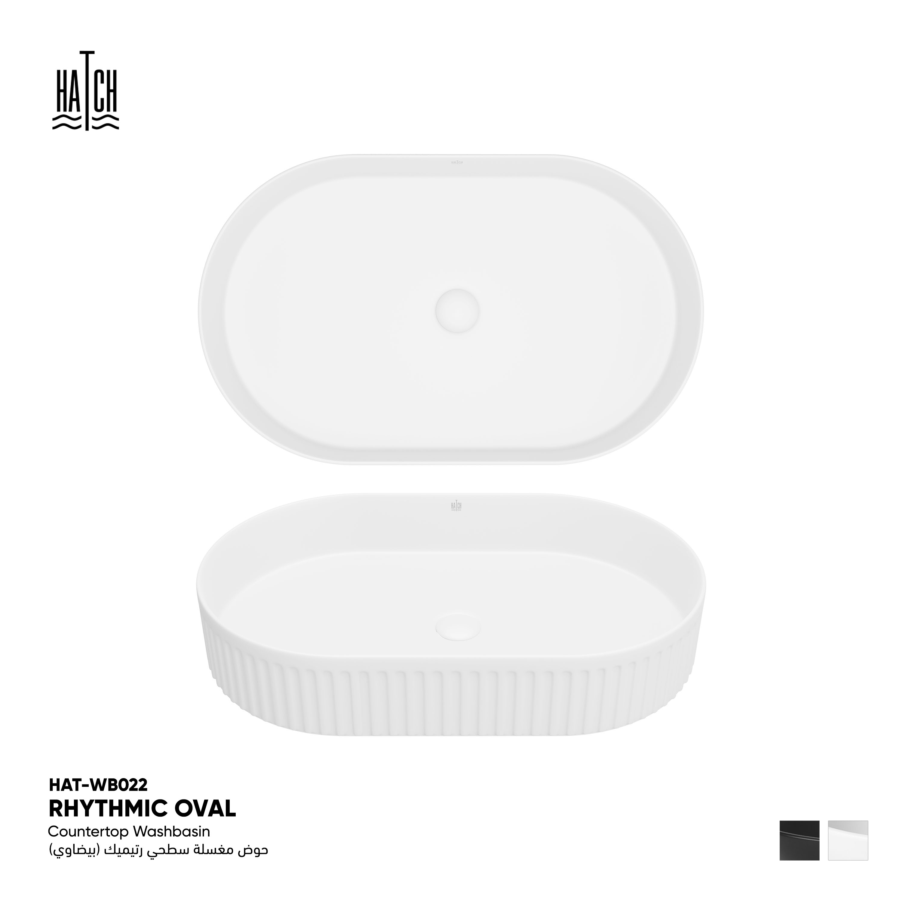 Rhythmic Countertop Washbasin