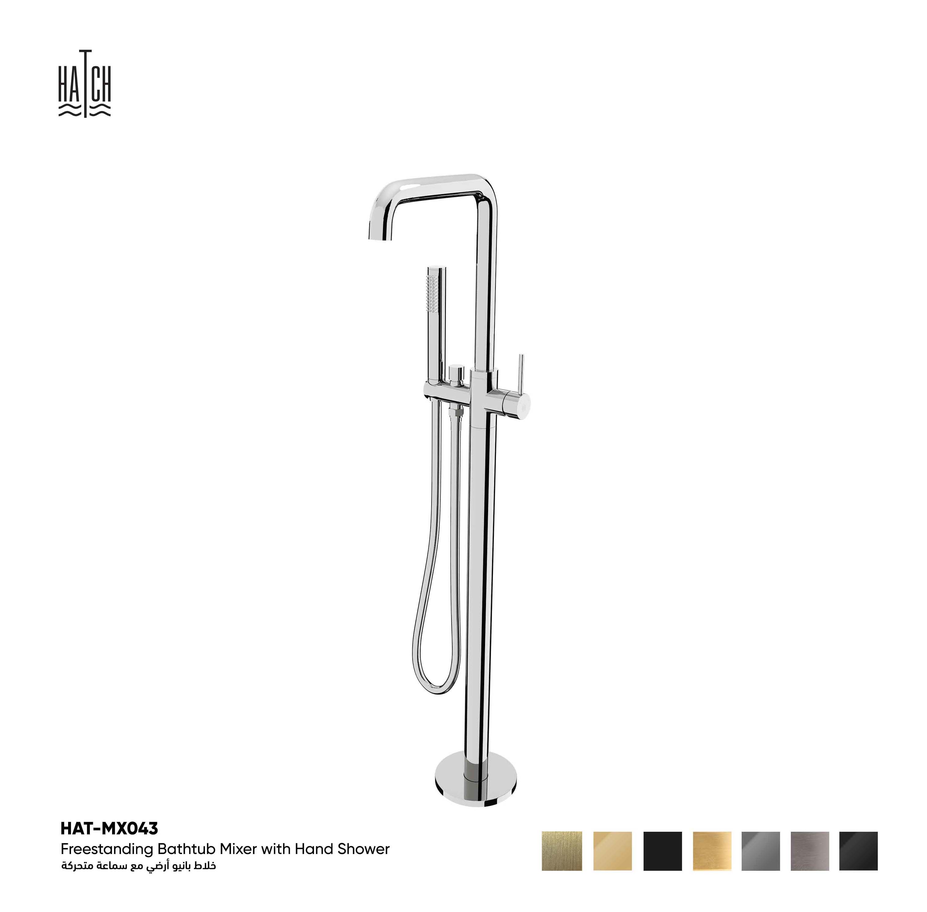 Freestanding Bathtub Mixer with Hand Shower